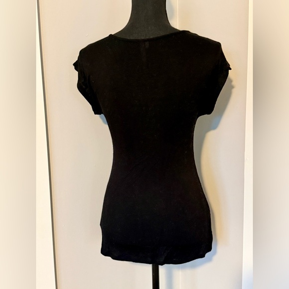 Maurice’s Elegant Black Women's Short Sleeve Top with Sequin Embellishment - Picture 5 of 8